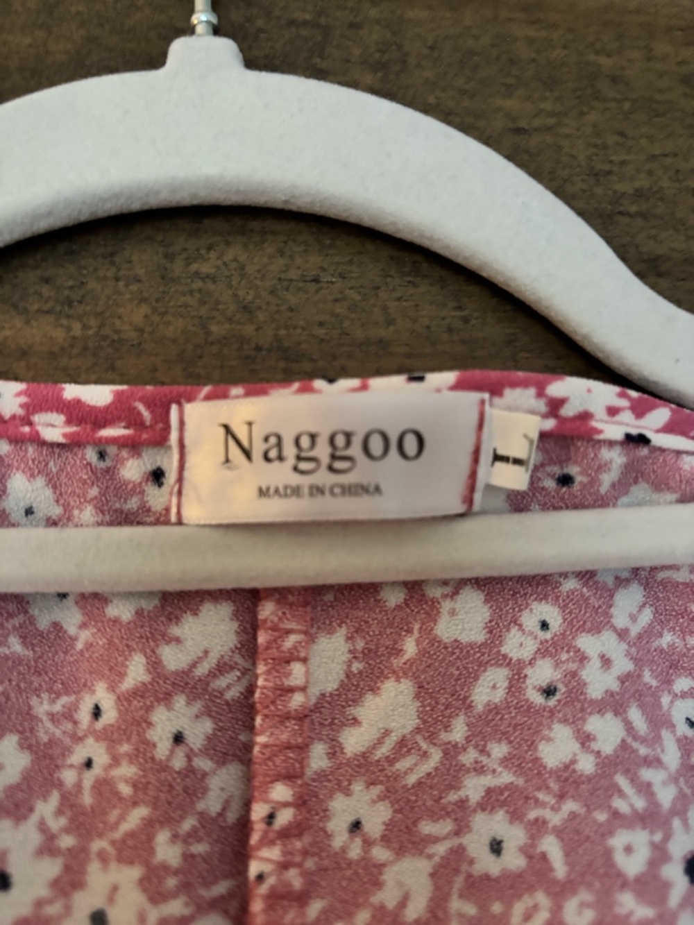 Pink Floral Wrap Dress with Ruffle Hem - Picture 2 of 2
